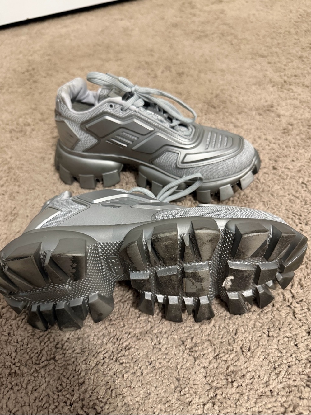 Prada Silver Men’s Sneakers - Picture 6 of 7